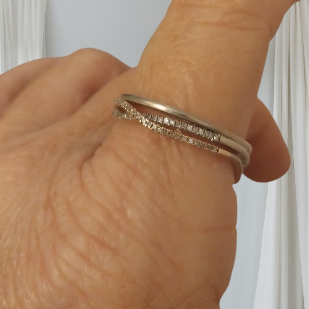 925 Sterling Silver White Topaz Women's Ring